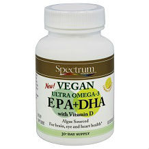 Spectrum Essentials Vegan Ultra Omega-3 EPA DHA Flax Oil supplement