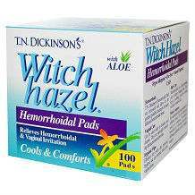 T.N Dickinson Witch Hazel hemorrhoid pads review